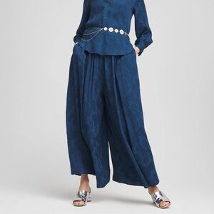 Chico’s Jacquard Culotte Wide-Leg Pants